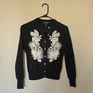 J.Crew Embroidered Jackie Cardigan, Size XXS